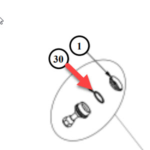 PB16 อะไหล่ 30#345W แหวนยางรองข้อต่อ